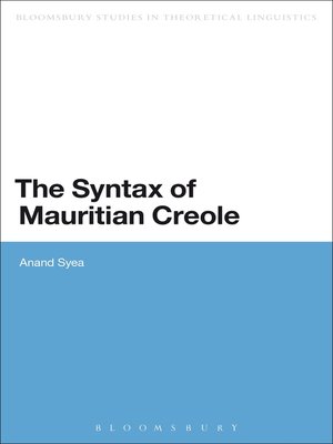 cover image of The Syntax of Mauritian Creole